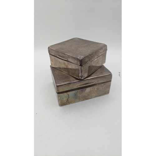 60 - Two silver cigarette boxes both having the same design to the lid both A/F
Location
if there is no c... 