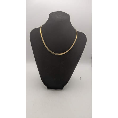 7 - A 9ct gold flat woven necklace, 40cm l, 3.7g
Location:
If there is no condition report shown, please... 