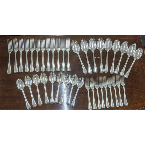 Chawner and Co set of silver fiddle and thread cutlery and flatware hallmarked London 1857 engraved with family crest to the terminal, total weight 2745.9g Location:
If there is no condition report shown, please request