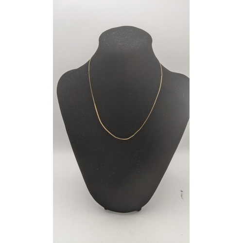 8 - Two 9ct gold ladies necklace, one with a thicker gauge, total weight 4.3g
Location:
If there is no c... 