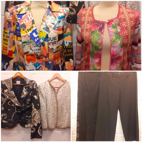 1 - Christian Lacroix and Armani- Three 'Bizarre' line ladies garments comprising a jacket with a newspa... 