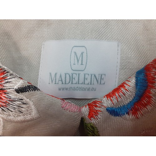 36 - Madeleine- 7 ladies jackets to include a grey longline embroidered jacket decorated with colourful f... 