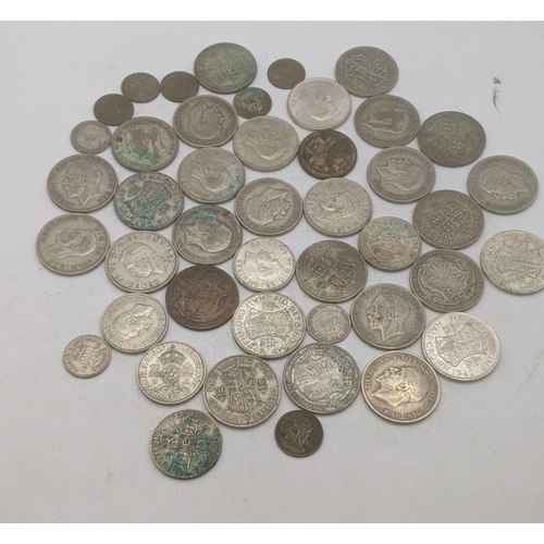 203 - A collection of 1920s/1946 silver British coinage, total weight 497.6g Location: A2B.
If there is no... 