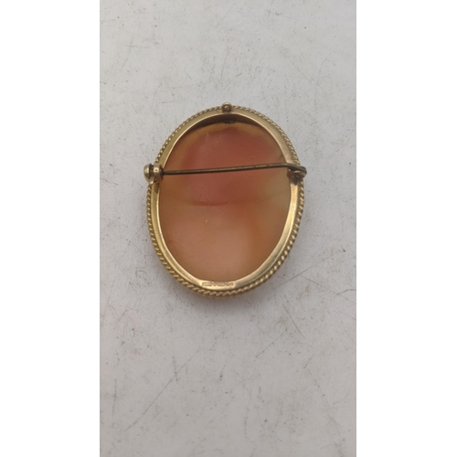 213 - A cameo mounted in a 9ct gold brooch with a later gold plated pin
Location: CAB 5. If there is no co... 