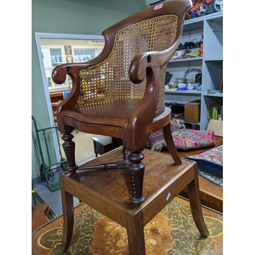 370 - Child's chairs to include a Chippendale style chair with tapestry upholstered drop-in seat on knee c... 