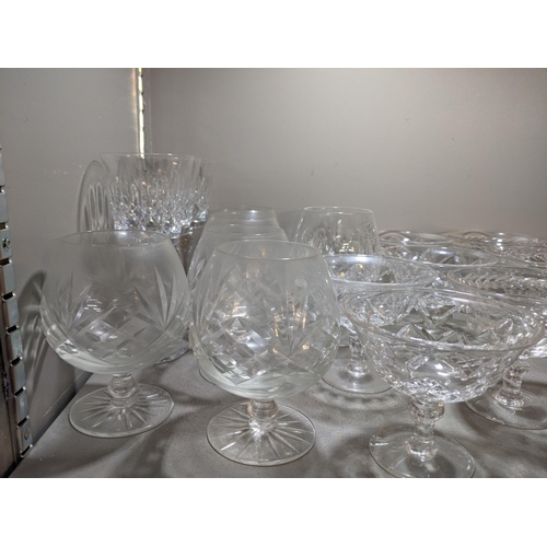 396 - A large collection of cut glass tumblers, wine glasses and other drinking vessels
Location:8.1/8.2 I... 