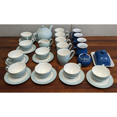 300 - Denby pottery to include Denby blue items and a turquoise teaset
Location: 4-3 If there is no condit... 