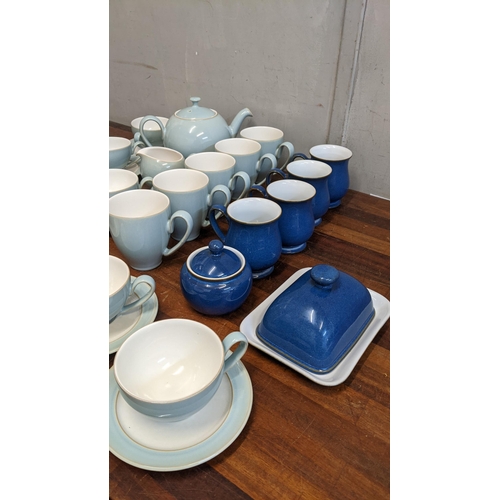 300 - Denby pottery to include Denby blue items and a turquoise teaset
Location: 4-3 If there is no condit... 