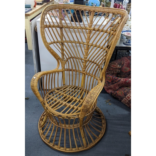 410 - A mid 20th century Italian Gio Ponti for Banacina Conti Biancamano, rattan chair
Location:A1B If the... 