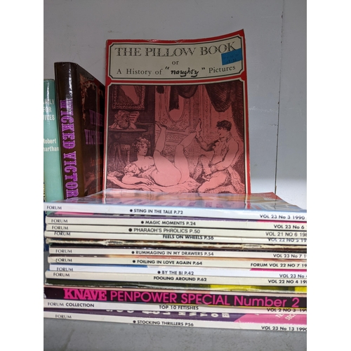 430 - Erotica books and magazines - a collection to include Forum circa 1980/90, Mayfair, Playbirds and ot... 