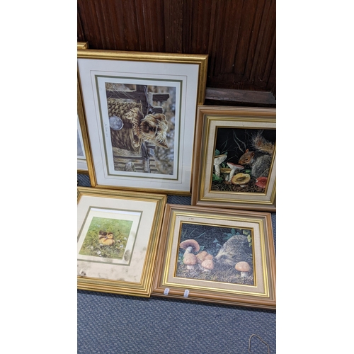 474 - Mixed pictures to include Paul Doyle limited edition prints, a Shirley Hawell still life watercolour... 