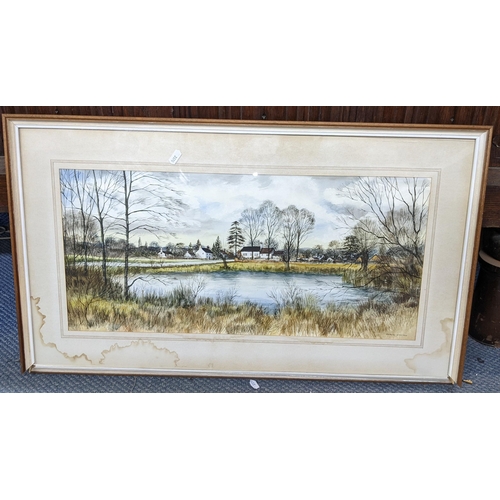 475 - Derek Eastoe - a watercolour entitled Cookham Moor, 63 x 28.5 framed
Location: SL
If there is no rep... 