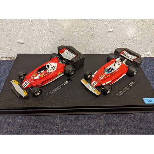 100 - Two model F1 cars by GP Replicas, boxed to include a Ferrari 312T 1975, N12 Niki Lauda - Limited Edi... 