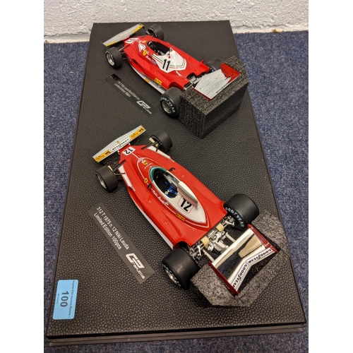 100 - Two model F1 cars by GP Replicas, boxed to include a Ferrari 312T 1975, N12 Niki Lauda - Limited Edi... 