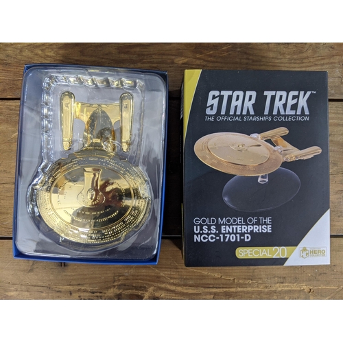 38 - Twelve Star Trek boxed space craft models to include Fesarius, Eymorg Ion Drive Ship, Borg Sphere, G... 