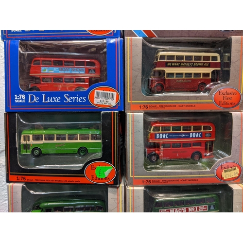 79 - A large collection of model buses to include Exclusive First Editions and later 00 gauge, together w... 