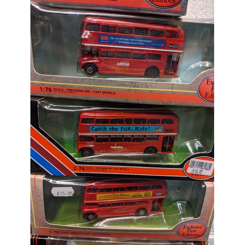 79 - A large collection of model buses to include Exclusive First Editions and later 00 gauge, together w... 