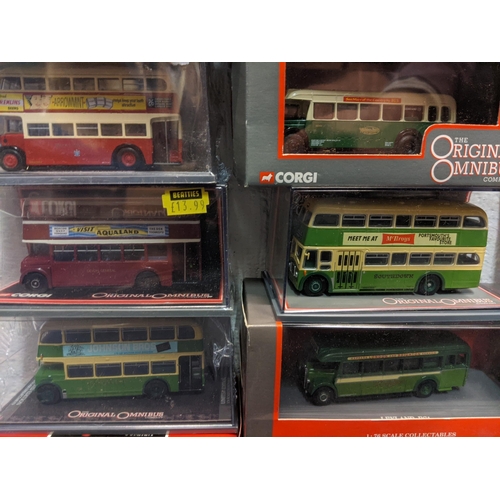 83 - A large collection of model buses from The Original Omnibus Company to include a Bristol K6A, a Weym... 