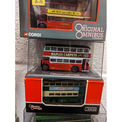 83 - A large collection of model buses from The Original Omnibus Company to include a Bristol K6A, a Weym... 