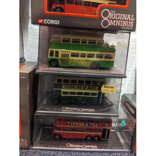 83 - A large collection of model buses from The Original Omnibus Company to include a Bristol K6A, a Weym... 