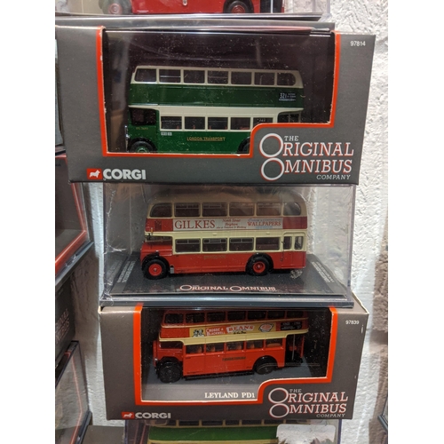 83 - A large collection of model buses from The Original Omnibus Company to include a Bristol K6A, a Weym... 