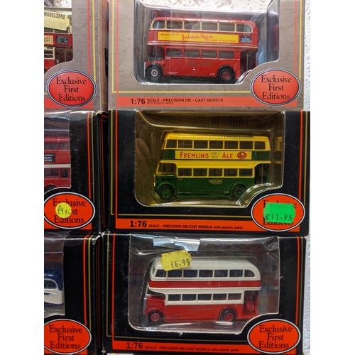 84 - Seven gift sets, all boxed to include a Maidstone & District set containing a Leyland PD 213 Highrid... 