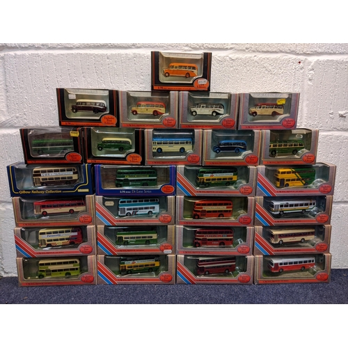 87 - Twenty-six boxed model buses, twenty five Exclusive First Editions and one from the Gilbow Railway C... 