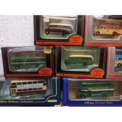 87 - Twenty-six boxed model buses, twenty five Exclusive First Editions and one from the Gilbow Railway C... 