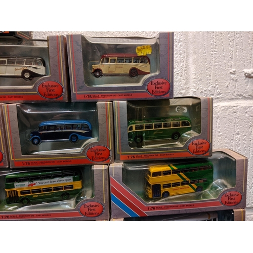 87 - Twenty-six boxed model buses, twenty five Exclusive First Editions and one from the Gilbow Railway C... 