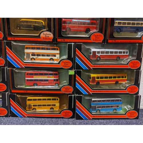 88 - Twenty-five boxed Exclusive First Edition model buses to include Bristol Lodekka PSV Circle Code 3 M... 