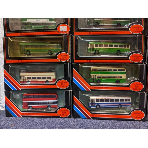 88 - Twenty-five boxed Exclusive First Edition model buses to include Bristol Lodekka PSV Circle Code 3 M... 