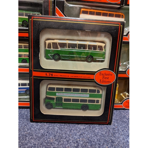 88 - Twenty-five boxed Exclusive First Edition model buses to include Bristol Lodekka PSV Circle Code 3 M... 