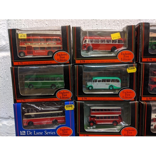 89 - Twenty-five boxed Exclusive First Edition model buses to include a Bristol, LS Bus Bristol DP Livery... 