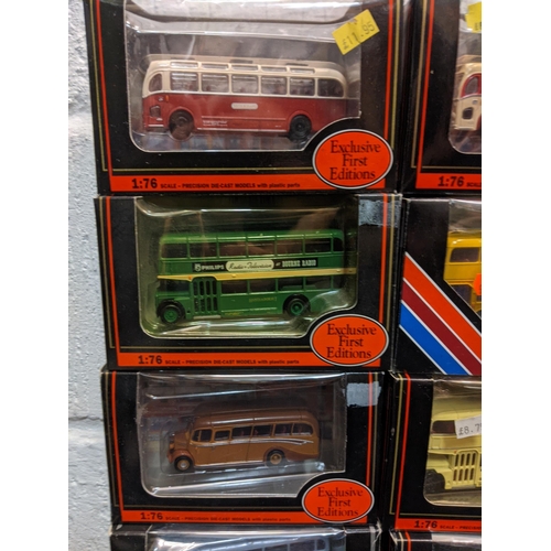 90 - Twenty five boxed Exclusive First Edition model buses to include a Bristol LS Bus Harts & Dorset 163... 