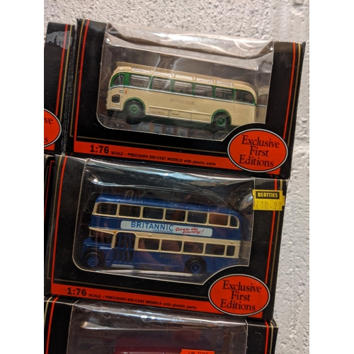 92 - Twenty-five boxed Exclusive First Edition model buses to include Bristol L6B Winover, Thames Valley ... 