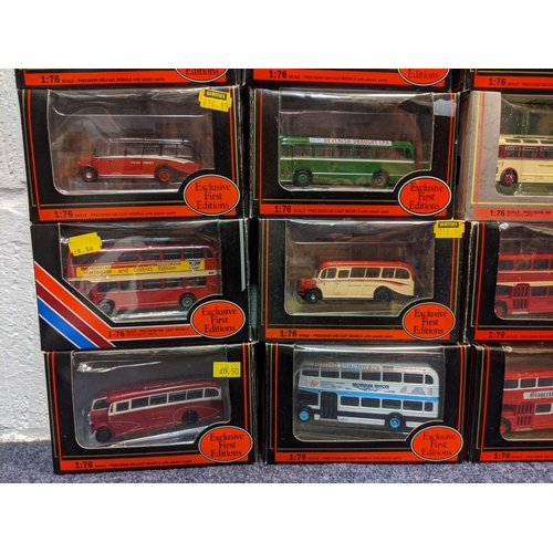 92 - Twenty-five boxed Exclusive First Edition model buses to include Bristol L6B Winover, Thames Valley ... 