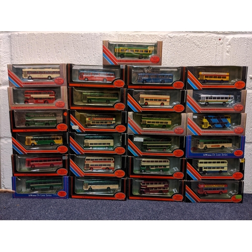 93 - Twenty-five boxed Exclusive First Edition model buses to include a Ford R114 Alexander Y Type Highla... 