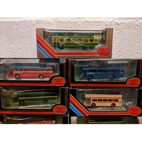 93 - Twenty-five boxed Exclusive First Edition model buses to include a Ford R114 Alexander Y Type Highla... 