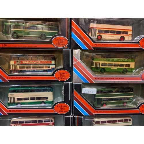 93 - Twenty-five boxed Exclusive First Edition model buses to include a Ford R114 Alexander Y Type Highla... 