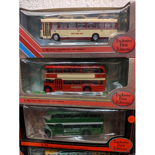 93 - Twenty-five boxed Exclusive First Edition model buses to include a Ford R114 Alexander Y Type Highla... 