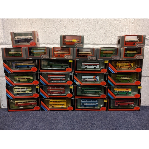 94 - Twenty-five boxed model busses, seventeen Exclusive First Edition models and eight models from The O... 