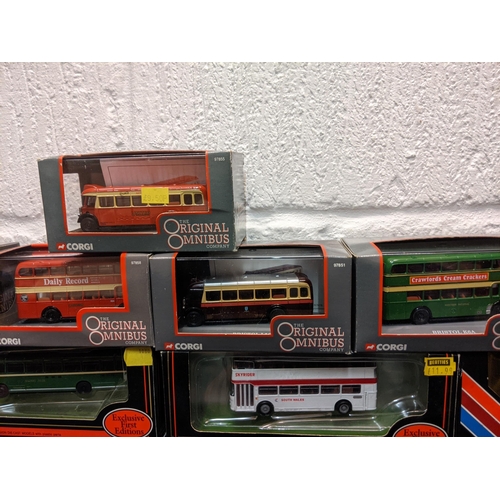 94 - Twenty-five boxed model busses, seventeen Exclusive First Edition models and eight models from The O... 