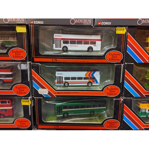 94 - Twenty-five boxed model busses, seventeen Exclusive First Edition models and eight models from The O... 