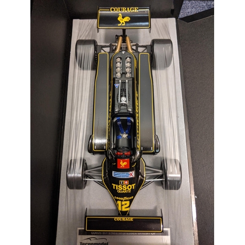 96 - A boxed model Lotus 87-1981 JPS Essex British GP racing car by Tecnomodel Mythos, Limited Edition 13... 