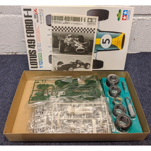 98 - ***THIS LOT HAS BEEN WITHDRAWN***Six Tamiya boxed model racing car building kits to include a Big Sc... 