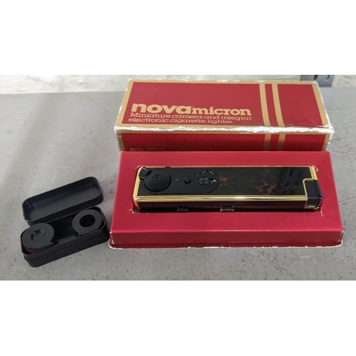 103 - A Nova Micron miniature camera and integral electronic cigarette lighter in its original box
Locatio... 