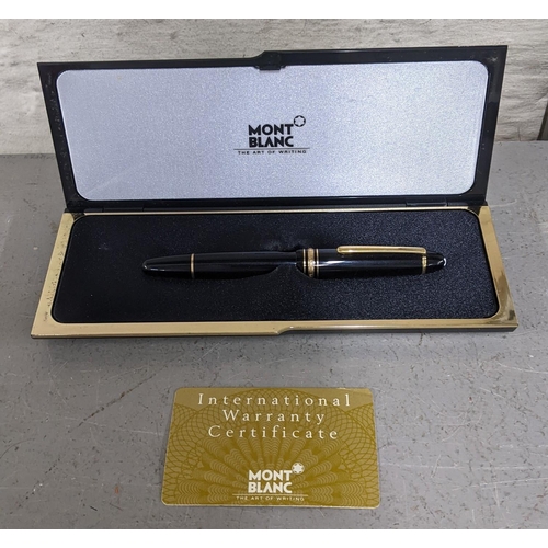 105 - A Mont Blanc Meisterstuck ballpoint pen in its original box with its international warranty card
Loc... 