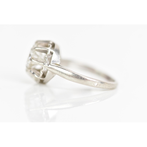 257 - A white gold diamond solitaire engagement ring, the brilliant cut diamond approx 1.4ct, approx clari... 