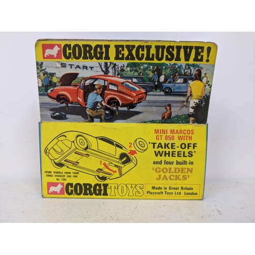 Corgi Toys 341 - Mini Marcos GT850 with Take-Off wheels and four