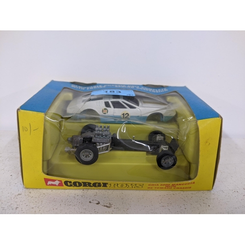 Two Corgi Toys - a Corgi 271 Ghia 5000 Mangusta with a De Tomaso
